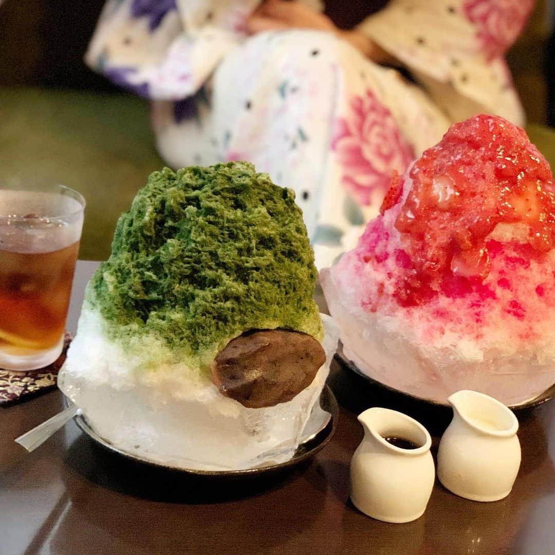 斉藤平七（へえ）さんのインスタグラム写真 - (斉藤平七（へえ）Instagram)「京都にかき氷🍧を食べに〜っ めえええええっちゃデカくて小顔効果絶大。#そこ？！」7月15日 10時21分 - saitoon_network