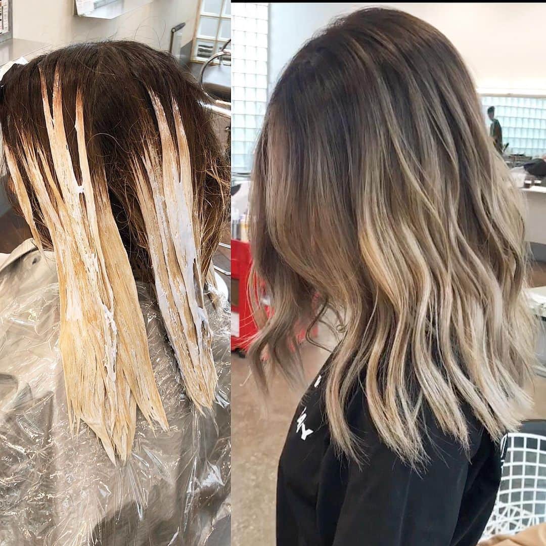 のインスタグラム：「【超リアル海外ヘアー / バレイヤージュ】 海外志向なお客様へ. #SHIMA#ハイライト#バレイライト#バレイヤージュ#海外ヘアー」
