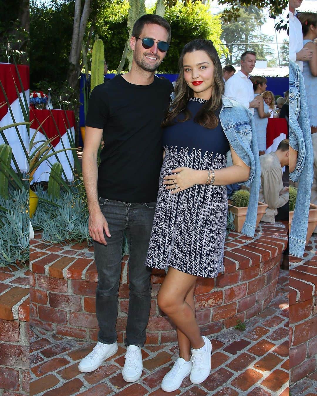 Just Jaredさんのインスタグラム写真 - (Just JaredInstagram)「Pregnant @mirandakerr & husband Evan Spiegel couple up for France’s National Day Reception! #MirandaKerr #EvanSpiegel Photos: Getty」7月15日 13時06分 - justjared