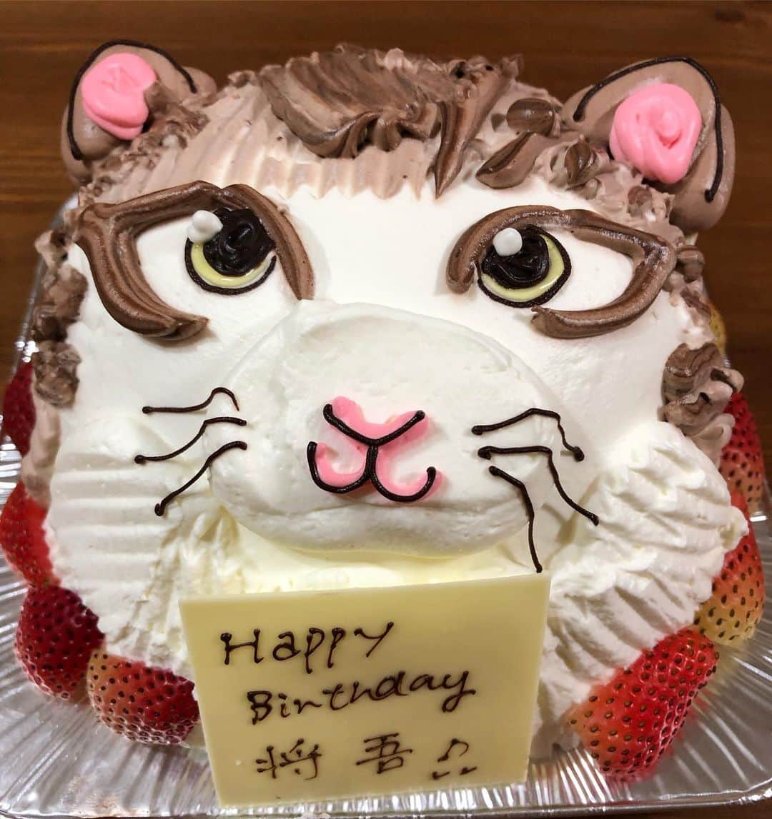 西平風香さんのインスタグラム写真 - (西平風香Instagram)「先日、旦那の誕生日ぱーちーを旦那の実家でしたよ。クロエの顔のケーキ♡ お義母さんが注文してくれていました♡ 可愛い😍 切るのもったいなかったー。」7月15日 14時14分 - fuukanishihira