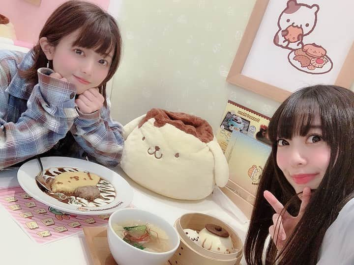 姫乃稜菜のインスタグラム：「少し前だけど ゆりあとポムポムプリンカフェに行ったの😳 可愛かったなぁ💕 ゆりあとはアイドル時代よく対バンLive🎤しました！ 今はタレント女優ってマルチで頑張ってるゆりあ☺️話し始めたら止まらない二人🤭 #幸野ゆりあ #姫乃稜菜 #idol#アイドル#beatboxer#タレント#女優#声優 #ポムポムプリンカフェ」