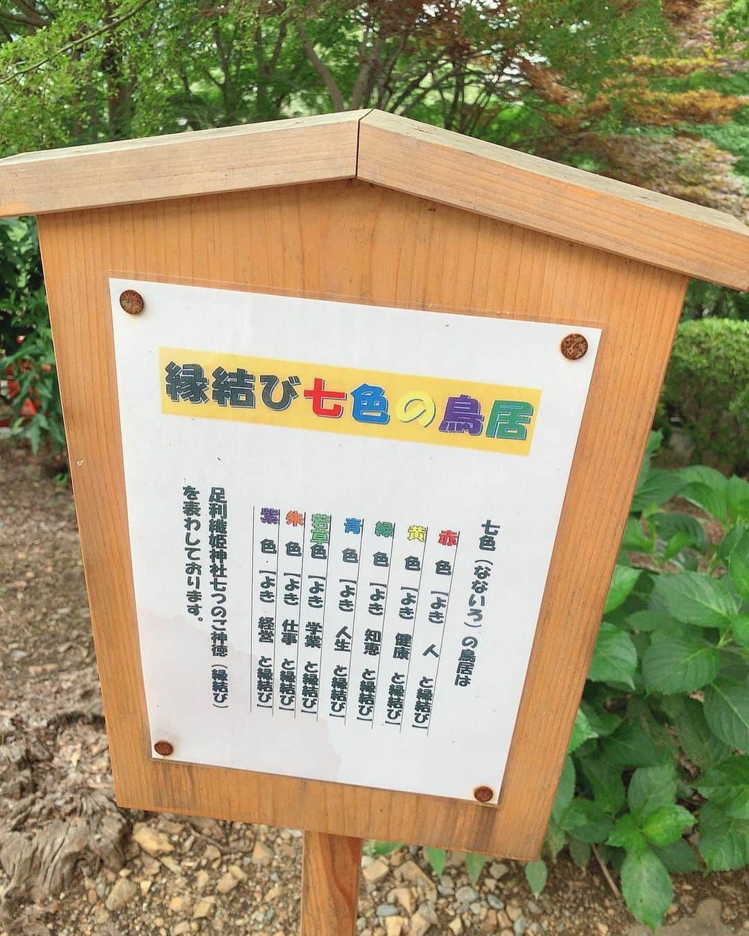手島優さんのインスタグラム写真 - (手島優Instagram)「織姫神社にも行きましたよー⛩  ゆっくり参拝出来て嬉しかったです🤗  7色の鳥居キレイでした🌈✨ おみくじ引いたら大吉だったのだけど、ホントに大吉か？っていう内容。笑  ま、いっか✌️ 開運うたがいないとの事なので静かに待ちまひょーっと✨🍀✨ そーいえばこの日、、 雨だったのに織姫神社着いた時にはめちゃくちゃ晴れた☀️ 私ってばやっぱりスーパー晴れ女だわ🌞 強運てじーSUN✨  #織姫神社 #7色の鳥居 #みんなもぜひ #おみくじ #大吉 #今年おみくじ引くと全部大吉 #そんな気がする」7月15日 17時50分 - tejimayuu0827
