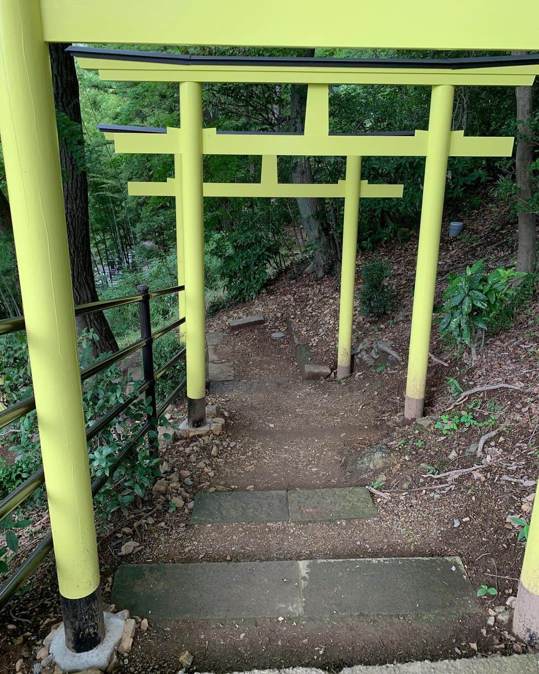 手島優さんのインスタグラム写真 - (手島優Instagram)「織姫神社にも行きましたよー⛩  ゆっくり参拝出来て嬉しかったです🤗  7色の鳥居キレイでした🌈✨ おみくじ引いたら大吉だったのだけど、ホントに大吉か？っていう内容。笑  ま、いっか✌️ 開運うたがいないとの事なので静かに待ちまひょーっと✨🍀✨ そーいえばこの日、、 雨だったのに織姫神社着いた時にはめちゃくちゃ晴れた☀️ 私ってばやっぱりスーパー晴れ女だわ🌞 強運てじーSUN✨  #織姫神社 #7色の鳥居 #みんなもぜひ #おみくじ #大吉 #今年おみくじ引くと全部大吉 #そんな気がする」7月15日 17時50分 - tejimayuu0827