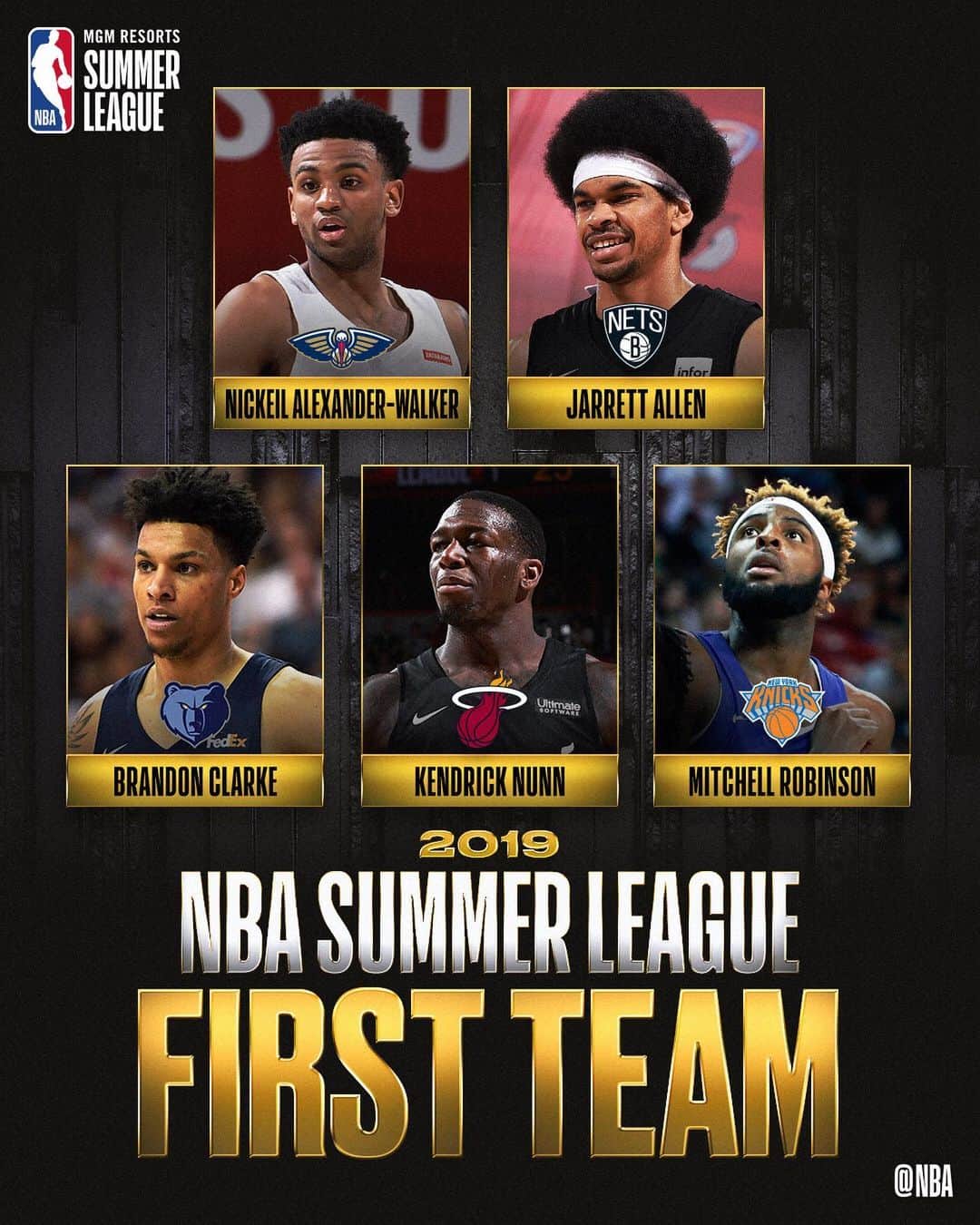 NBAさんのインスタグラム写真 - (NBAInstagram)「Congrats to the 2019 @nbasummerleague First & Second Team! #NBASummer」7月16日 6時01分 - nba