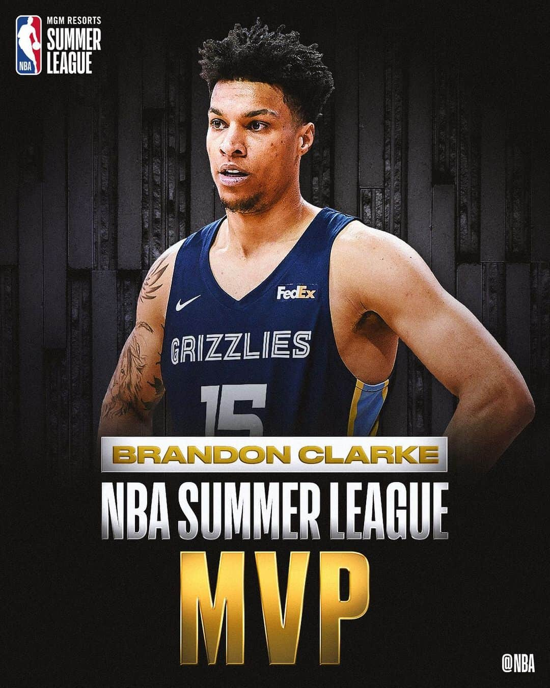 NBAさんのインスタグラム写真 - (NBAInstagram)「@brandon_clarke23 of the @memgrizz named 2019 @nbasummerleague MVP! #NBASummer」7月16日 6時15分 - nba