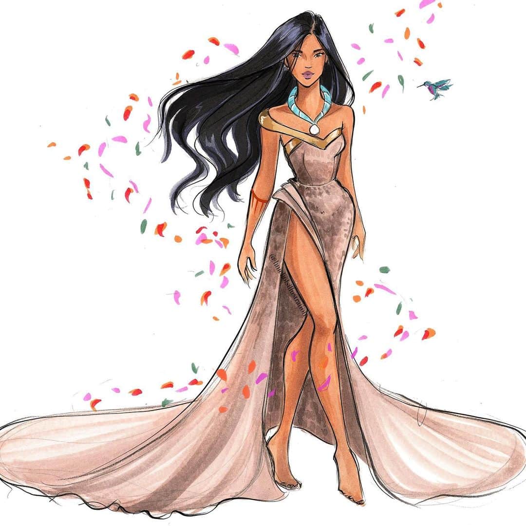 Holly Nicholsさんのインスタグラム写真 - (Holly NicholsInstagram)「I think I have officially sketched *most* of the traditional Princesses! Scroll down the feed to check them all out :) #Fashionillustration #disneyprincess #disney #pocahontas #Disneystyle #couture #fashionsketch #fashiondrawing #hnicholsillustration #copicart #copicmarkers #copic」7月15日 21時48分 - hnicholsillustration