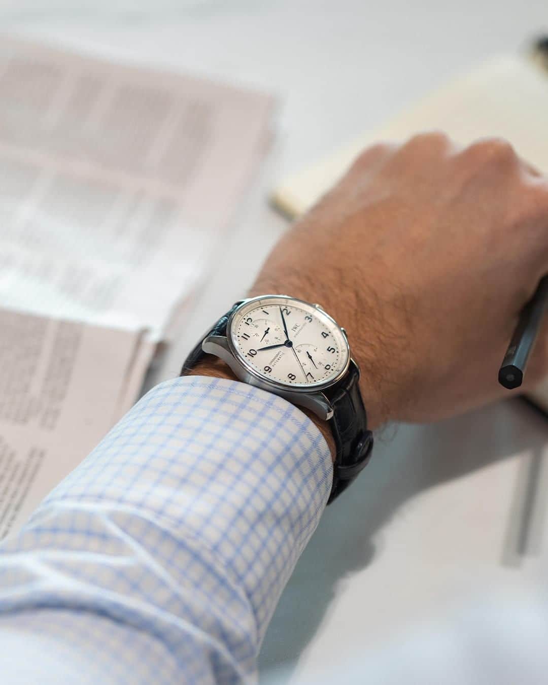 IWCさんのインスタグラム写真 - (IWCInstagram)「Where magnetism meets mechanism: the ever-stylish Portugieser Chronograph (Ref. IW371446). #IWCPortugieser」7月15日 22時37分 - iwcwatches