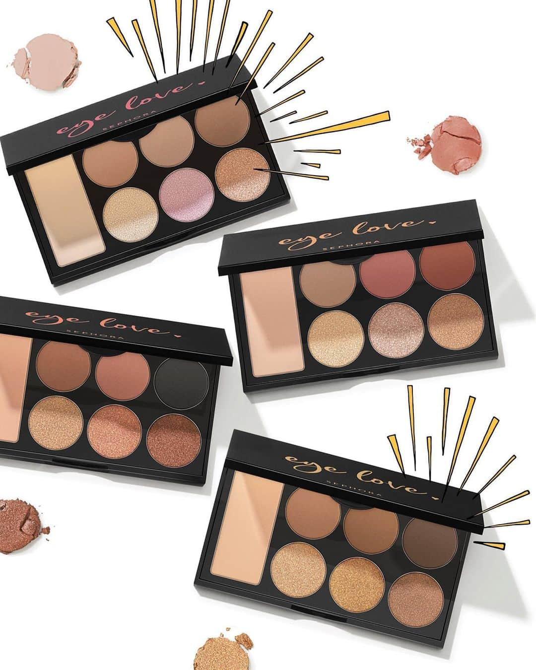 セフォラさんのインスタグラム写真 - (セフォラInstagram)「Leave no pan behind: @SC’s new Eye Love Palettes are packed with seven high-quality, neutral eyeshadows for your everyday look, so you’ll use every single shade. Get one now for only $14 (yep, that’s $2 a shadow!)❗」7月15日 23時08分 - sephora