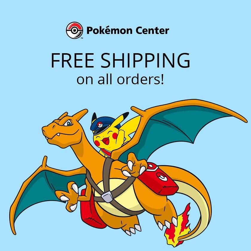 Pokémonさんのインスタグラム写真 - (PokémonInstagram)「Special delivery! Today only at the #PokemonCenter: free shipping on all orders!  Tap the link in our bio to fly on over, US Trainers!」7月16日 1時17分 - pokemon