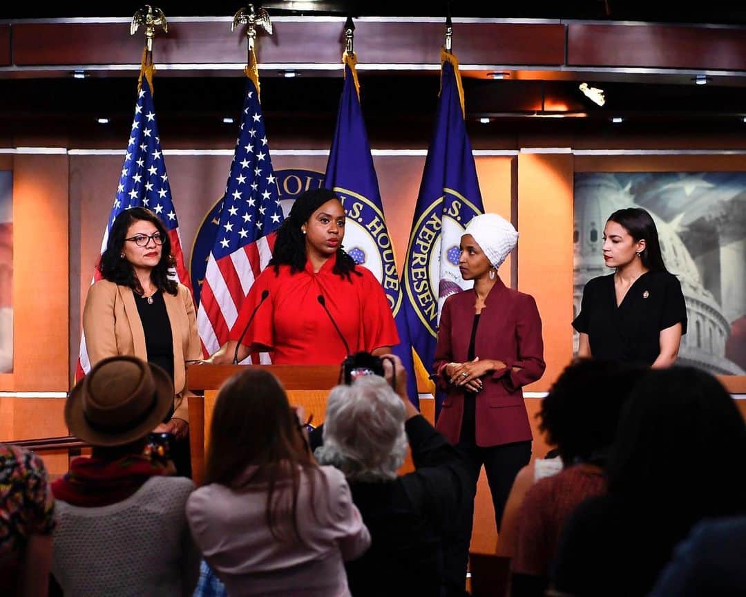 NBC Newsさんのインスタグラム写真 - (NBC NewsInstagram)「The four progressive congresswomen of color attacked by President Donald Trump responded on Monday at a joint news conference, saying his “blatantly racist” assault on them is nothing more than an effort to distract from his corrupt administration and inhumane policies. . The Democratic lawmakers, Reps. Alexandria Ocasio-Cortez, Ilhan Omar, Rashida Tlaib and Ayanna Pressley, portrayed Trump as lawless and condemned his treatment of migrants on the border and deportations. "This is the agenda of white nationalists," Omar said, calling for Trump’s impeachment. . Read more about their remarks through the link in our bio. . 📷 @bsmialowski / @afpphoto」7月16日 6時50分 - nbcnews
