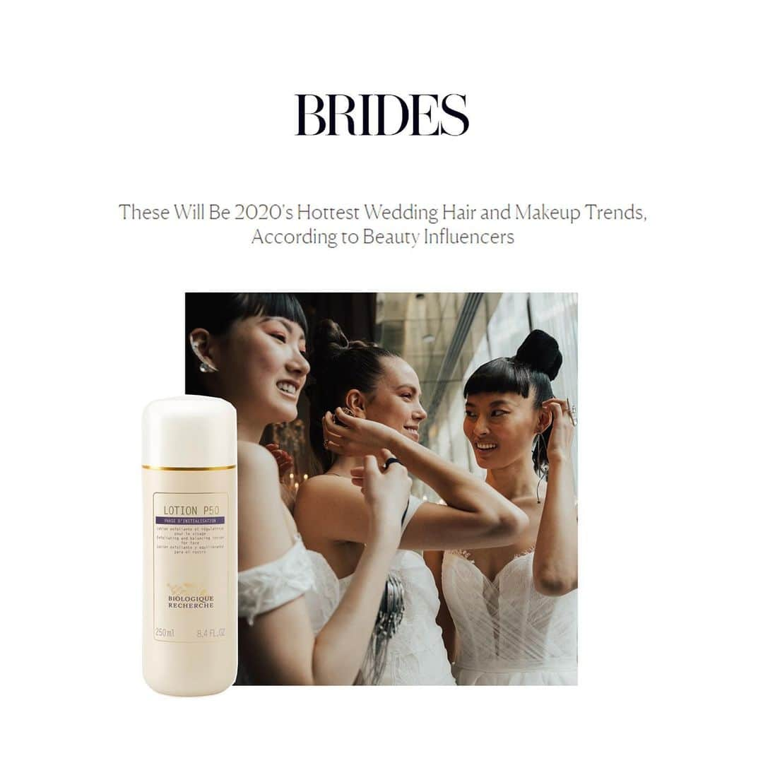 Biologique Recherche USAさんのインスタグラム写真 - (Biologique Recherche USAInstagram)「This month, @brides revealed the "2020's Hottest Wedding Hair and Makeup Trends, According to Beauty Influencers". Among them, @michaelapodo talks about the importance of getting "A Lit-From-Within Glow". On that purpose, she "recommends exfoliation, with Biologique Recherche P50 as her favorite formula". Read more through link in bio! • • • #biologiquerecherche #passion #expert #beauty #skin #skincare #facecare #followyourskininstant #buildingbetterskin #skininstant #brides #weddingtrends #weddingskin #lotionp50 #toner #exfoliator #glowingskin #michaelapodo」7月16日 6時47分 - biologique_recherche_usa