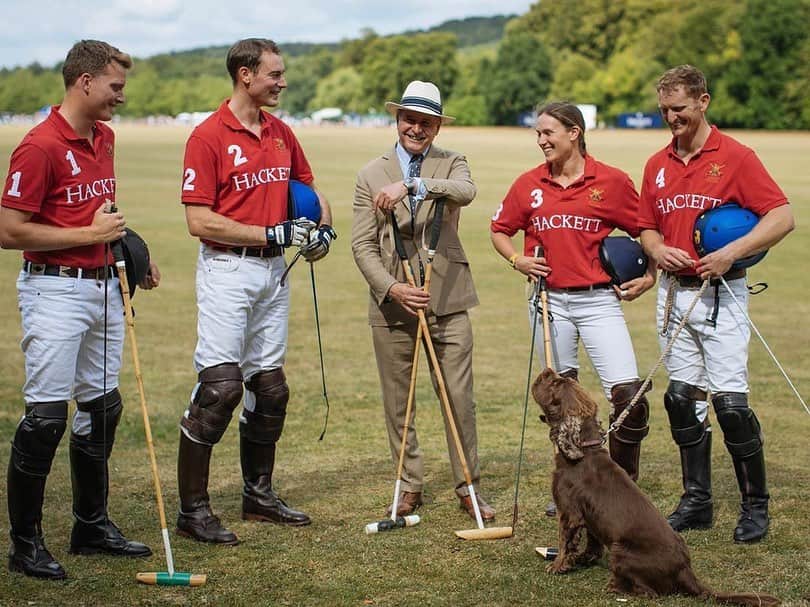 ハケットのインスタグラム：「Congratulations to the Hackett @britisharmypolo team on their fantastic 9 - 4 win at the Hackett Rundle Cup this weekend. What a wonderful day! Well played to the British Navy - we will be back next year! Swipe to see highlights from this match. 🐴 #regram @britisharmypolo #HackettRundleCup 📸@samuelmchurchill」