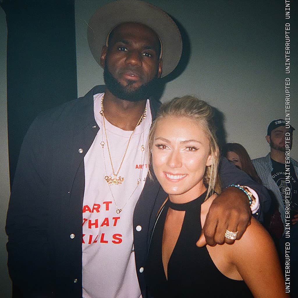 ミカエラ・シフリンのインスタグラム：「😲😱😅😅🤘‼️ @kingjames: Thank you for creating a platform for athletes to share their stories, no filter, @uninterrupted. 📷: @lee_altman #MoreThanAnAthlete」