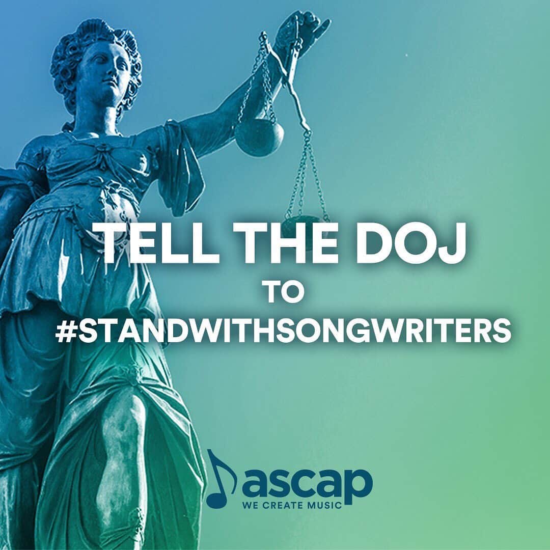 ASCAPさんのインスタグラム写真 - (ASCAPInstagram)「Attention: Music Creators – Tell @thejusticedept to #StandWithSongwriters and modernize ASCAP’s consent decrees now. Link in bio!!!」7月16日 3時05分 - ascap