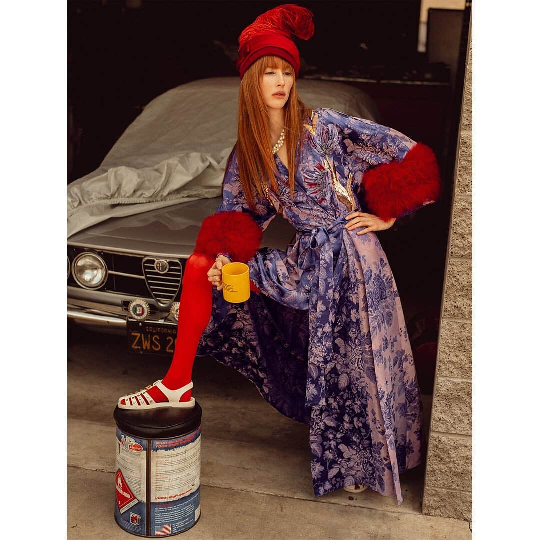 Faith Picozziさんのインスタグラム写真 - (Faith PicozziInstagram)「Gucci Auto 1️⃣ #gucci #robe #fashion #style #alessandromichele #redhead #model 📸 @nicholasmaggio 🎨 @rima_rama 👗 @faithpicozzicreative Wearing @gucci @alessandro_michele 🕺 @filip.milenkovic 💃 @faithpicozzi」7月16日 3時34分 - faithpicozzi