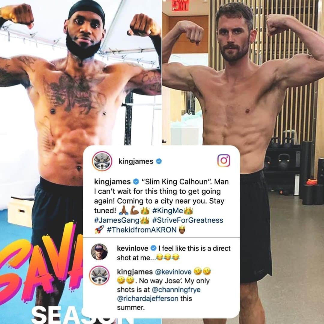 espnさんのインスタグラム写真 - (espnInstagram)「Kevin Love felt attacked by LeBron’s post 😂 (via @kevinlove, @kingjames)」7月16日 9時03分 - espn