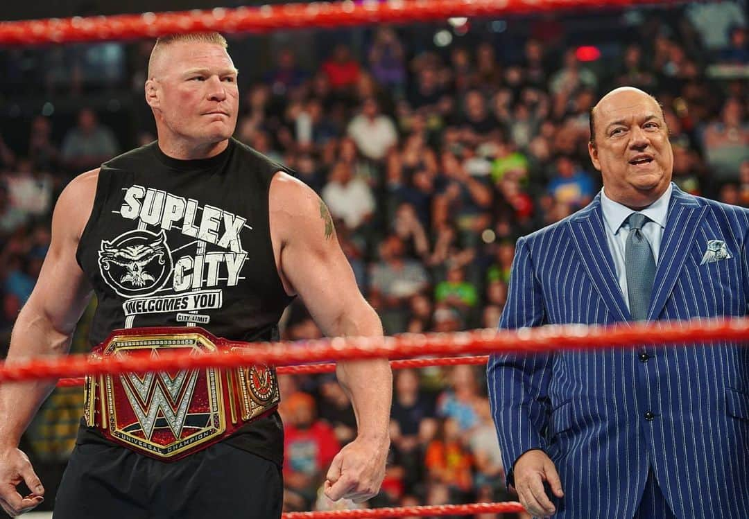 WWEさんのインスタグラム写真 - (WWEInstagram)「#BrockLesnar and @paulheyman are live on #RAW!  What’s next for the new #UniversalChampion?  Who would you like to see face Brock at #SummerSlam?」7月16日 9時06分 - wwe