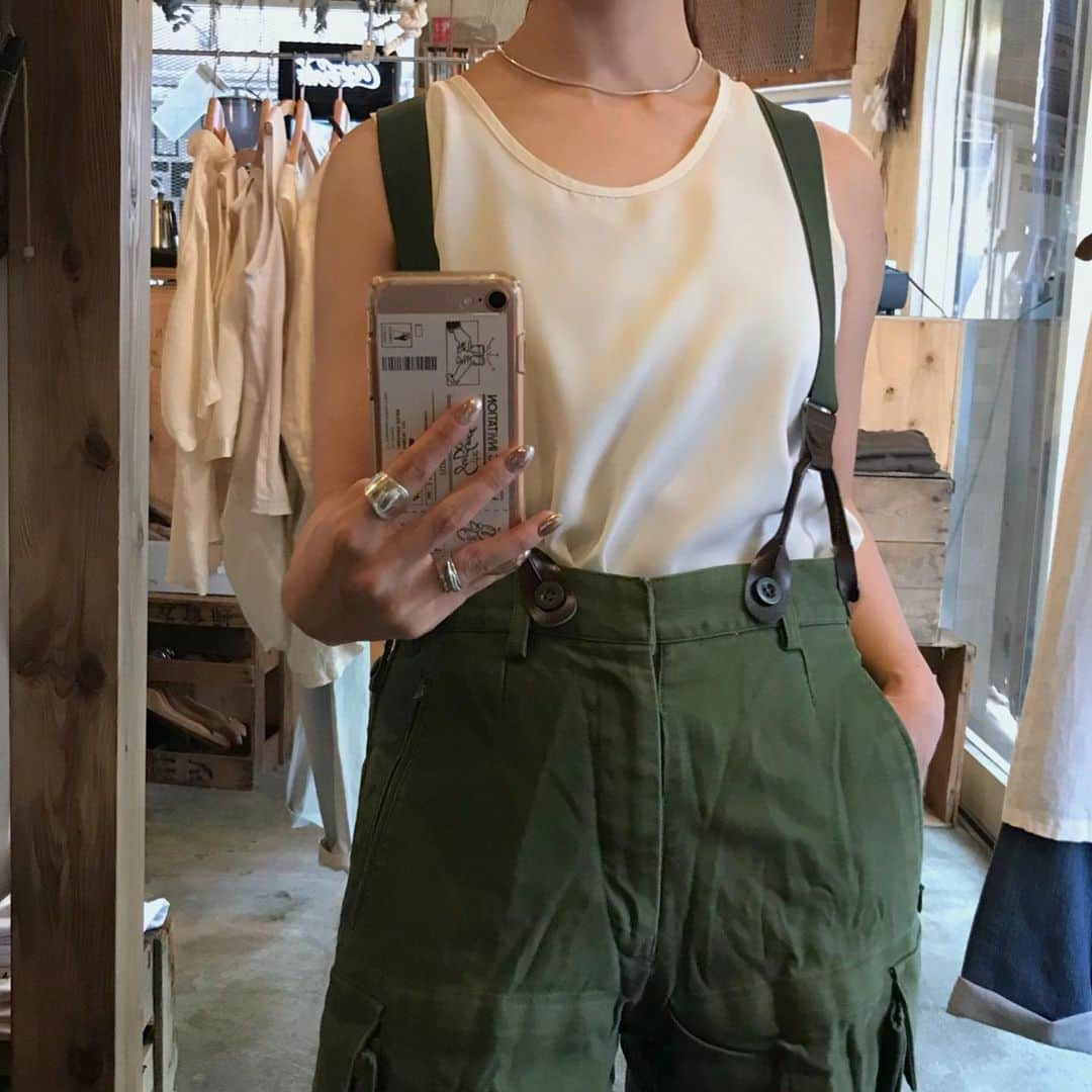 TheSunGoesDownさんのインスタグラム写真 - (TheSunGoesDownInstagram)「TSGD_2nd@ shimokitazawa  Germany / army pants Czech / army suspender : 152cm  ボタンタイプのサスペンダーを装着可。 裾にはジップ、紐付き。」7月16日 13時42分 - tsgd_tokyo