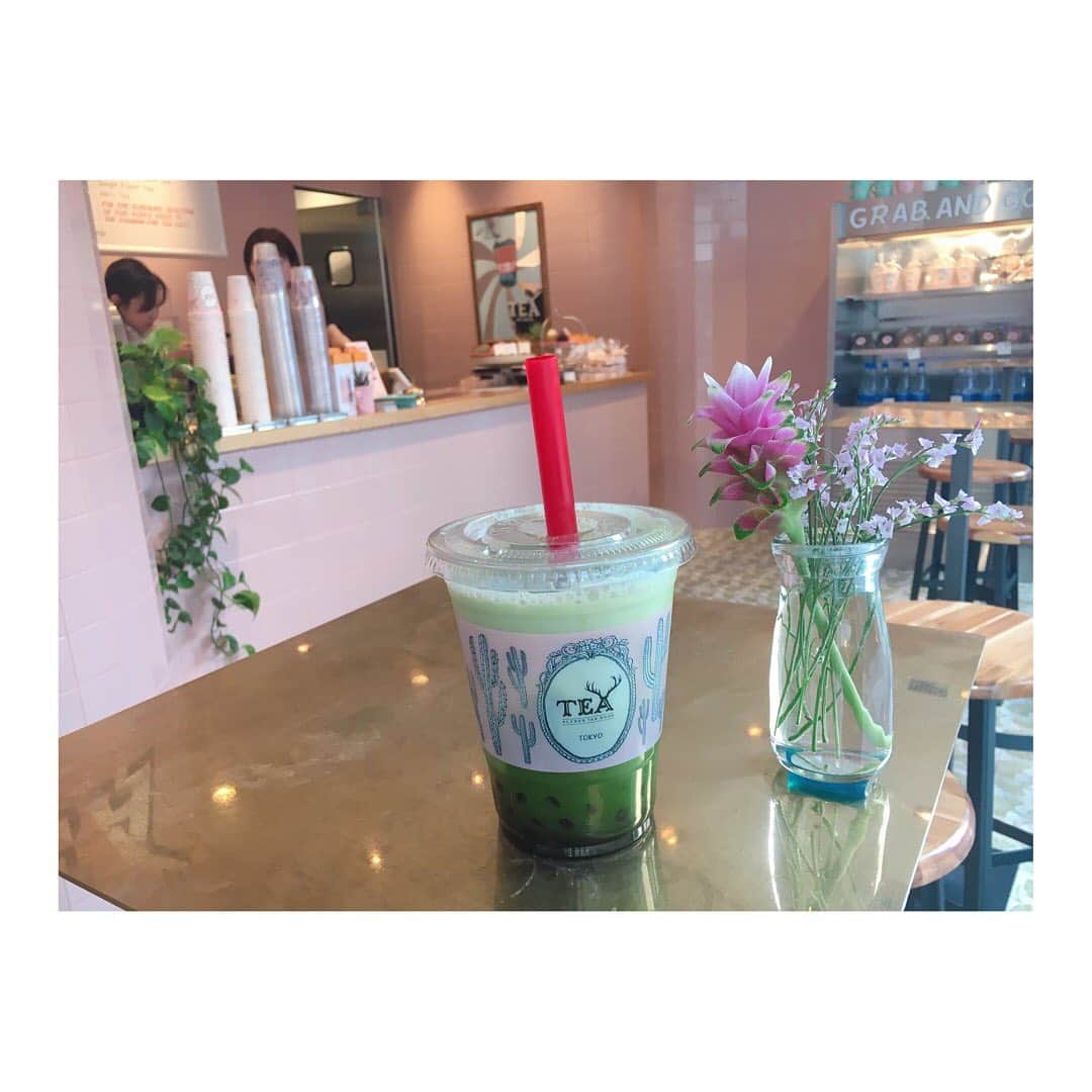 福田沙紀さんのインスタグラム写真 - (福田沙紀Instagram)「可愛いカフェでした(o´艸`) かなり渋めの本格抹茶で大満足♡」6月22日 22時49分 - sakifukuda_official