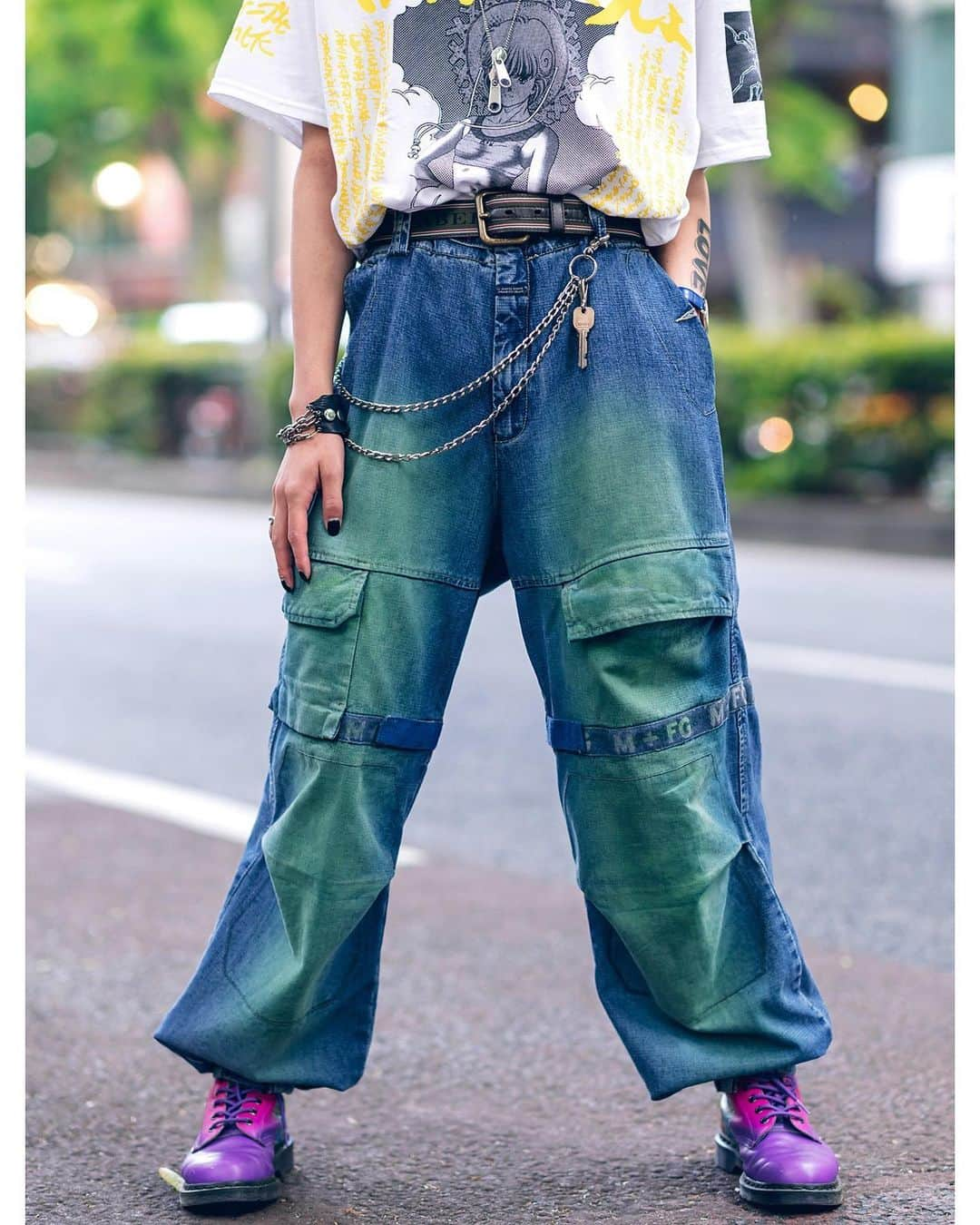 Harajuku Japanさんのインスタグラム写真 - (Harajuku JapanInstagram)「Ken (@ken.ahr) and Shiryu (@shiryupondan), both 18 years old, on the street in Harajuku wearing remake fashion along with items from Marithe + Francois Girbaud, Cote Mer, Flagstaff, Hygge Watches & New Order x Dr. Martens.」6月22日 14時43分 - tokyofashion