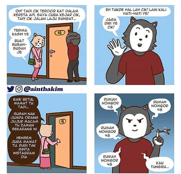 Koleksi Komik Malaysiaさんのインスタグラム写真 - (Koleksi Komik MalaysiaInstagram)「Part 1 #Repost @ainthakim with @get_repost ・・・ Part 1 SWIPE FOR ENGLISH VERSION ⏪ - Korang pernah rasa macam ada orang perhatikan tak? Ke orang tu memang ikut korang? - Btw, korang suka tak format baru ni? 2 page untuk setiap episode baru? - - Tags: #gengkomik #komikmalaysia #komikpendek #komikkomikmalaysia #ainthakim #KomikBerMuthuTinggi #komikindonesia #darkhumor #darkjoke」6月22日 18時37分 - tokkmungg_exclusive