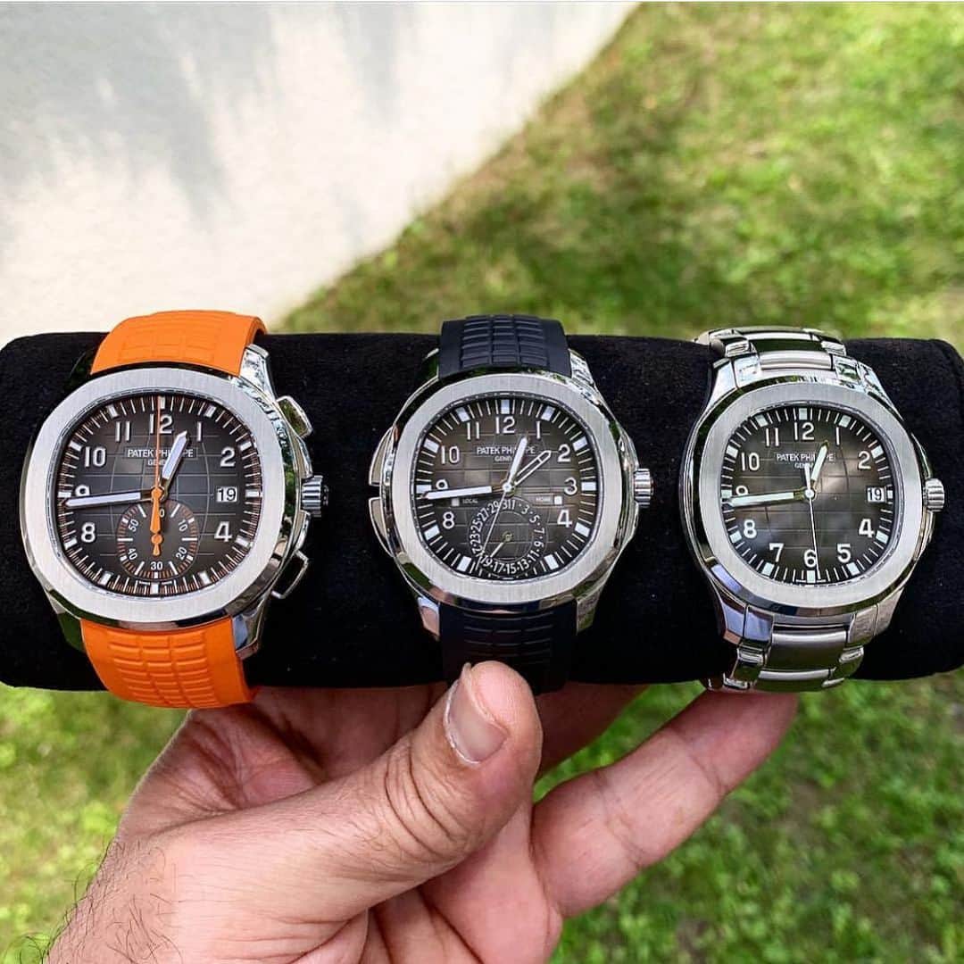 WATCHMANIAさんのインスタグラム写真 - (WATCHMANIAInstagram)「Which Aquanaut would you prefer? #5968a chrono, #5164a or #5167a ?  @watch_1505」6月22日 19時17分 - watchmania