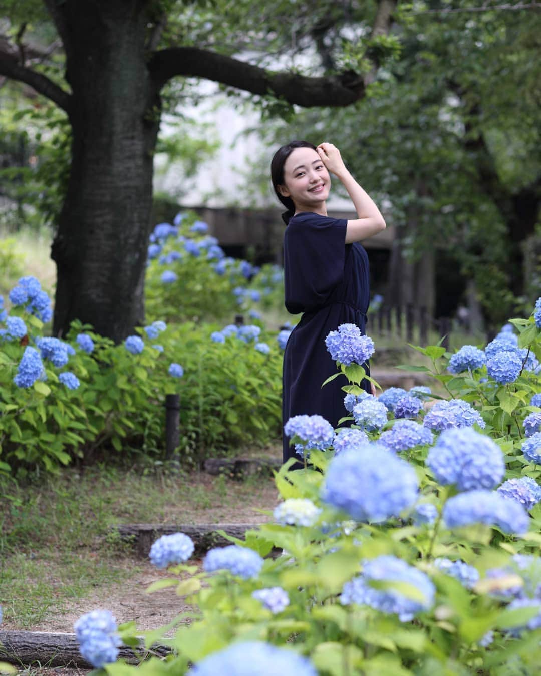 相川結さんのインスタグラム写真 - (相川結Instagram)「紫陽花ポートレート❤️#一日一結」6月22日 19時36分 - yu__nyan16