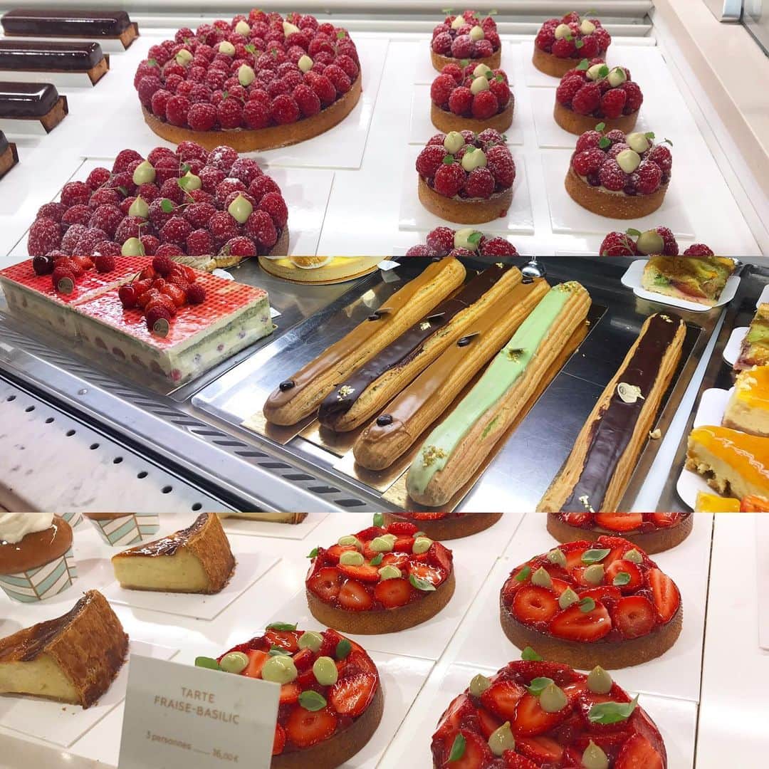 MITOMI TOKOTOさんのインスタグラム写真 - (MITOMI TOKOTOInstagram)「パリの定番ケーキ！😊✨ フランボワーズのタルト！💖 エクレア！💖 イチゴのタルト！💖 個人的フランボワーズのタルトが一番好き！😊☺️✨ あ〜幸せなう！😎🇫🇷 #mitomitokoto #パリだよ🇫🇷」6月22日 21時42分 - mitomitokoto