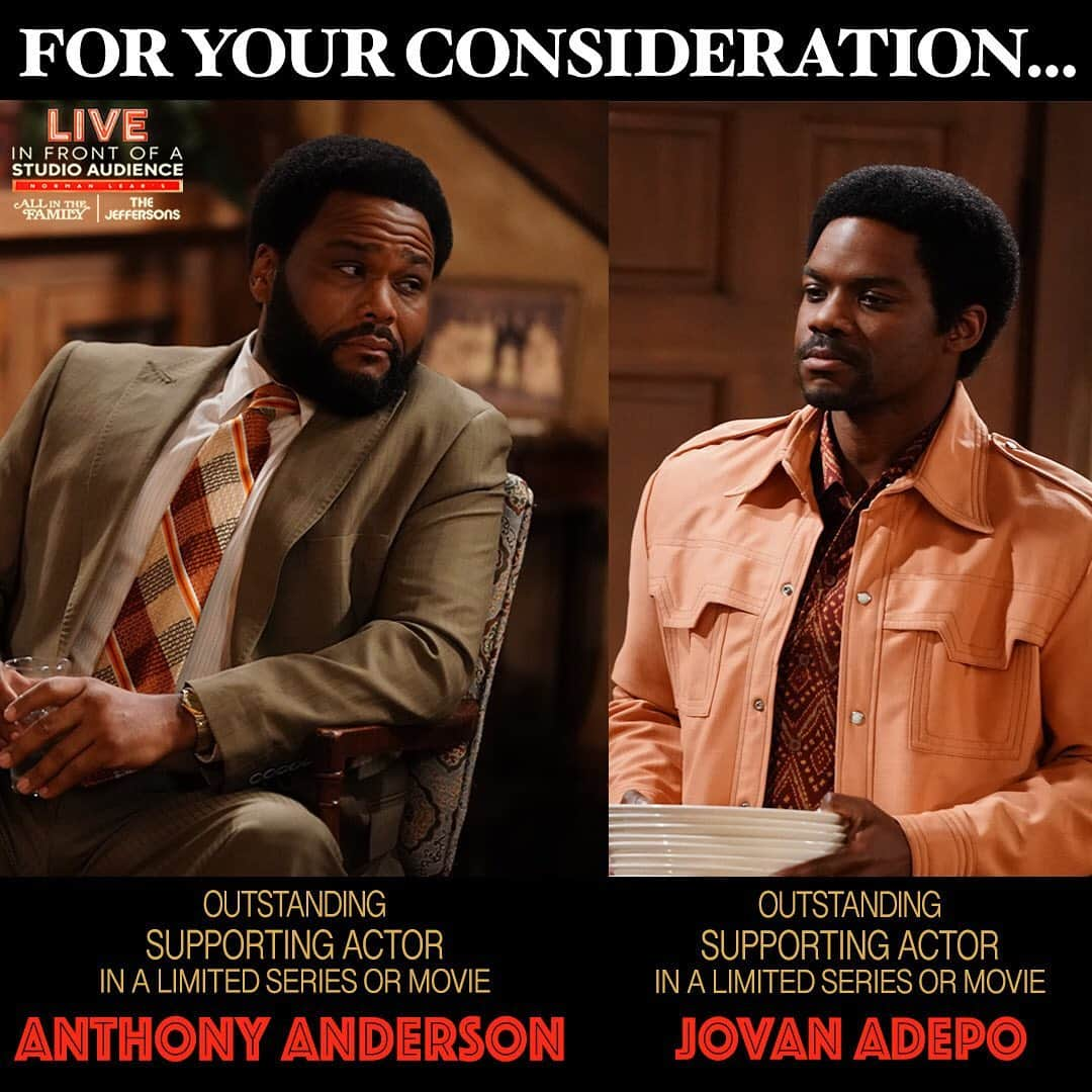 ジミー・キンメルさんのインスタグラム写真 - (ジミー・キンメルInstagram)「Henry & Lionel Jefferson @AnthonyAnderson @JovanAdepo #ForYourConsideration @TelevisionAcad #SupportingActor #LimitedSeries #TheJeffersons #AllInTheFamily #LiveInFrontOfAStudioAudience #Emmys #FYC」6月23日 8時02分 - jimmykimmel