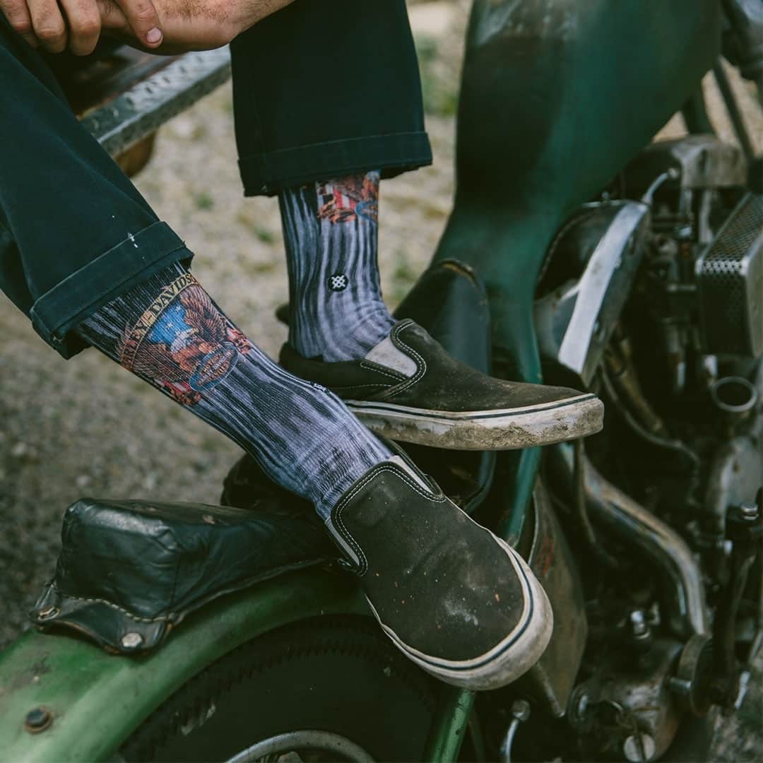 Stanceさんのインスタグラム写真 - (StanceInstagram)「Open road, open throttle. 🦅 We added several new styles to our @harleydavidson collection for Summer. Head to the link in our bio for a full collection of Socks and Underwear boasting classic Harley designs. 🏍️💨」6月23日 8時30分 - stanceofficial