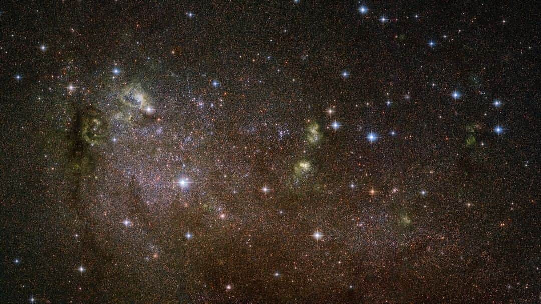 NASAさんのインスタグラム写真 - (NASAInstagram)「Irregular is beautiful, too 💛⁣ ⁣ This image shows an irregular galaxy named IC 10. As an irregular galaxy, IC 10 lacks the majestic shape of spiral galaxies such as the Milky Way, or the rounded, ethereal appearance of elliptical galaxies. But it’s just as beautiful as any other galaxy. ⁣ ⁣ Image credit: NASA, ESA and F. Bauer⁣ ⁣ #NASA #Space #Galaxy」6月23日 3時02分 - nasa