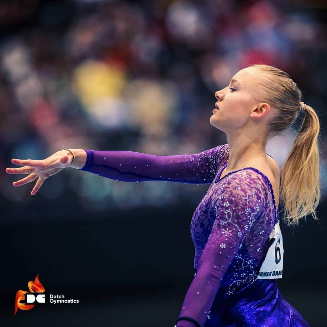 リーケ・ウェイファースのインスタグラム：「THANK YOU AHOY💜 It was exciting to be back and to show my best, earning silver with that in the All-Around!💜 Heartwarming to feel all your support! I hope everybody enjoyed the competition as much as I did!💜」