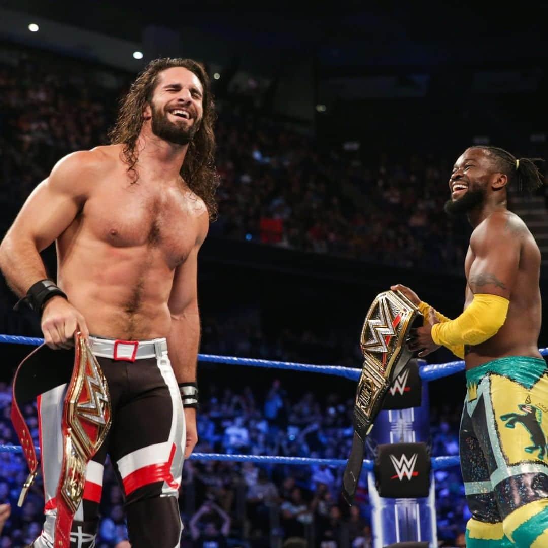 WWEさんのインスタグラム写真 - (WWEInstagram)「There's plenty to 😃 about when you're THE CHAMP. #SDLive @wwerollins @thetruekofi」6月23日 6時00分 - wwe