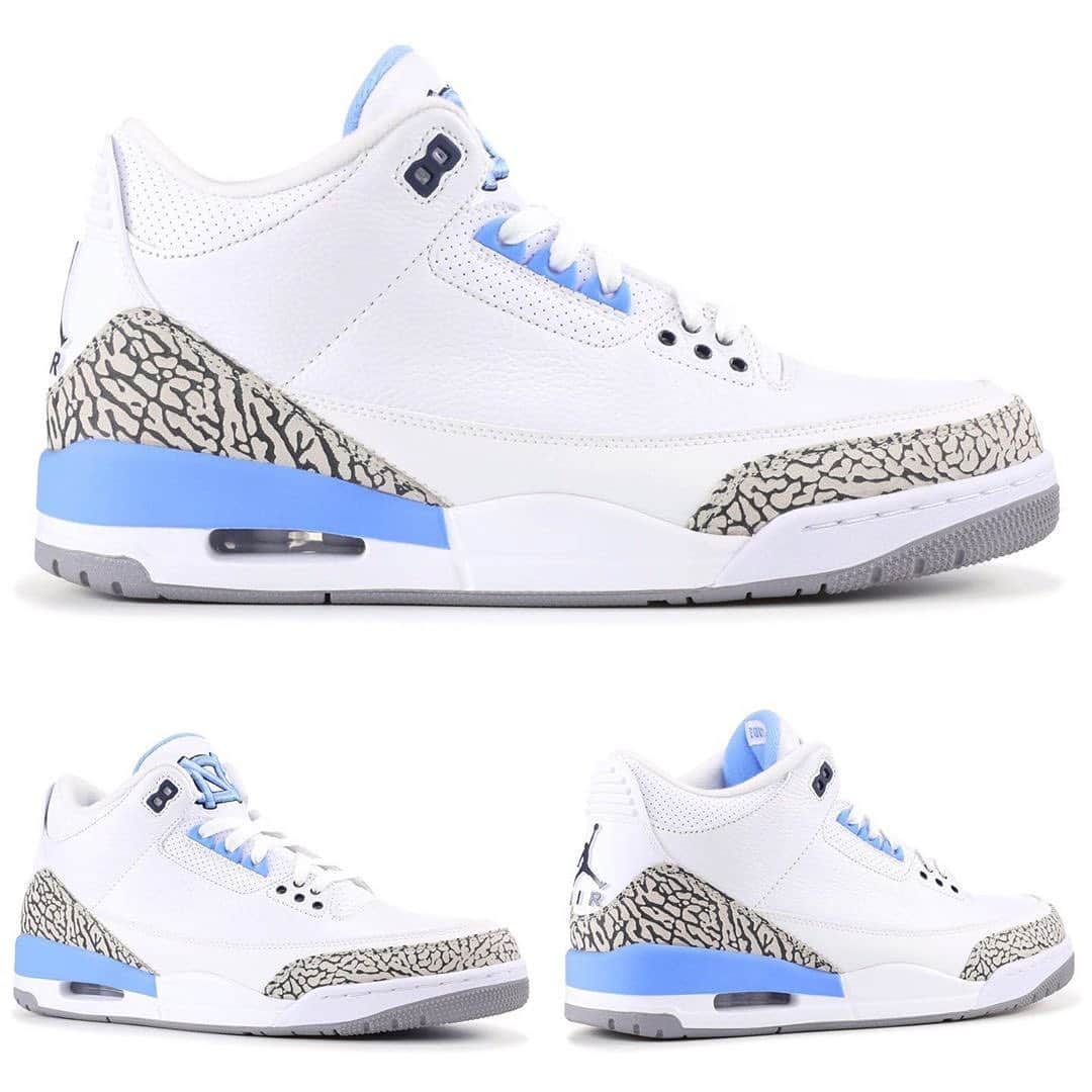 Sneakgalleryさんのインスタグラム写真 - (SneakgalleryInstagram)「SPRING 2020 Air Jordan 3 #UNC 👀🔥🔥 via @zsneakerheadz #SNEAKGALLERY (not official release image)」6月23日 6時59分 - sneakgallery