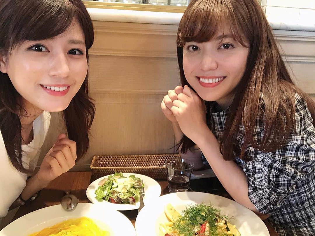 のインスタグラム：「フジテレビの堤アナとランチ🍴  れいみとは定期的に会っているものの、 いつも話が尽きず… 旅行の計画まで立ててしまいました…☺️🏖」