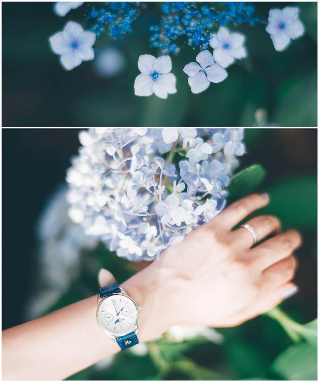 sorayuchiのインスタグラム：「summer watch ・ 夏にぴったりな #lobor の時計を頂きました◎ 小物で青を使うのがスキなので私は涼しげな青を選びました⌚️ クーポンコード:sor530を使うと10%割引になります☺︎ 血管ウニウニ。 ・ #ロバー #時計」