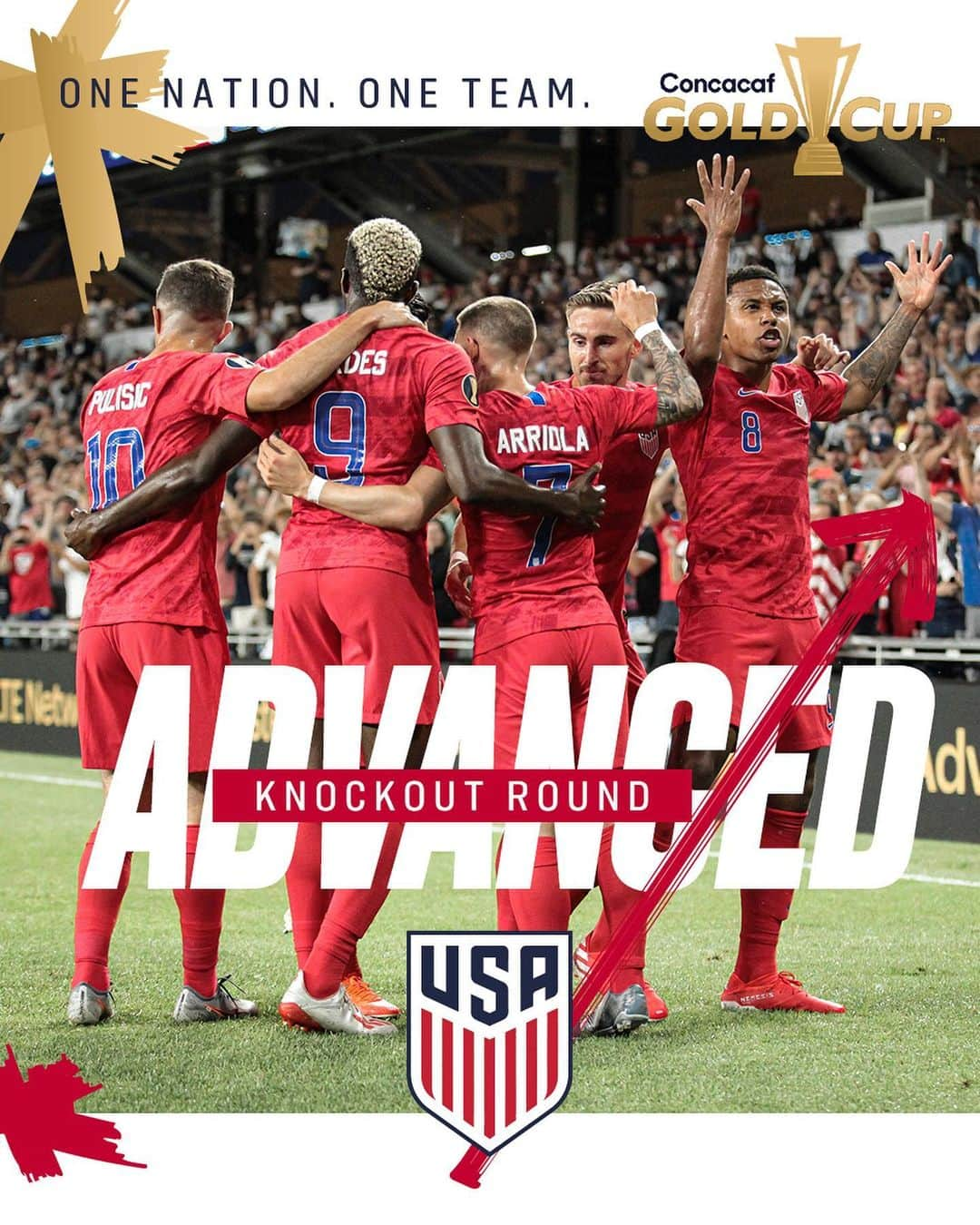 サッカー アメリカ代表チームさんのインスタグラム写真 - (サッカー アメリカ代表チームInstagram)「Statement Made. 🇺🇸 💪 ⠀⠀⠀⠀⠀⠀⠀⠀⠀ Your #USMNT has clinched a spot in the #GoldCup2019 Knockout Round with a victory vs. 🇹🇹! ⠀⠀⠀⠀⠀⠀⠀⠀⠀ ⠀⠀⠀⠀⠀⠀⠀⠀⠀ Tonight’s 𝐖 was the largest margin of victory in the Gold Cup, in MNT history! 👏」6月23日 11時51分 - usmnt