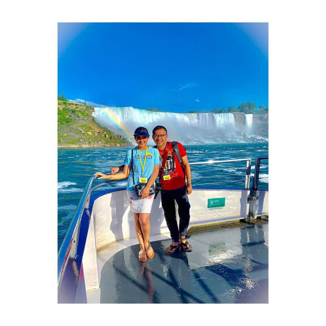 Ashantyさんのインスタグラム写真 - (AshantyInstagram)「Pelangi nya indah banget, seindah cinta kita ya sayang @ananghijau (sekali2 romantis dan puitis hehe) #niagarafalls #toronto」6月23日 13時22分 - ashanty_ash