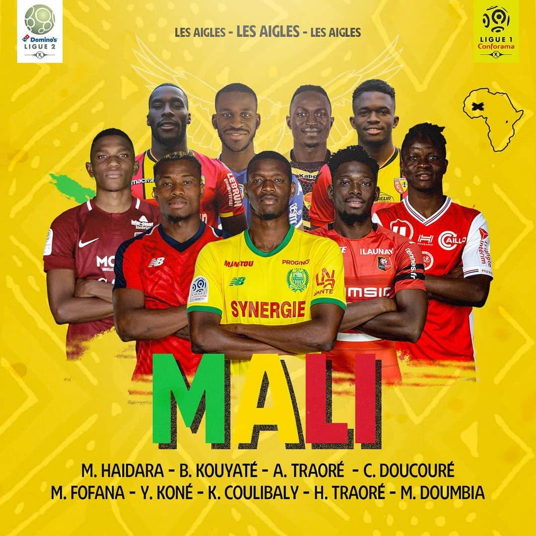 リーグ・アンさんのインスタグラム写真 - (リーグ・アンInstagram)「Et enfin, le plus gros contingent de joueurs de @Ligue1Conforama & @DominosLigue2 dans cette #CAN2019... Les Aigles du Mali avec 9 joueurs ! 🇲🇱 🦅 Selon vous, quelles peuvent être les ambitions des coéquipiers de @youssoufk3475 ? ▫️ ▫️ #ligue1conforama #CAN #mali」6月23日 18時34分 - ligue1ubereats