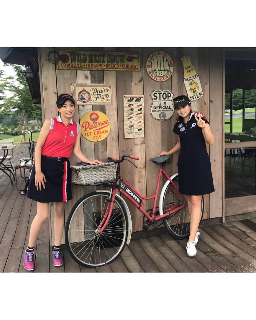 青木茉里奈さんのインスタグラム写真 - (青木茉里奈Instagram)「EAGLE POINT GOLF CLUB ⛳️ 🎥1w ラウンド後の練習大切✨ ・ 今日初めて一緒だったりかちゃんとCafeで📸💛 #golf #eaglepointgolfclub」6月23日 20時02分 - marinaaoki28