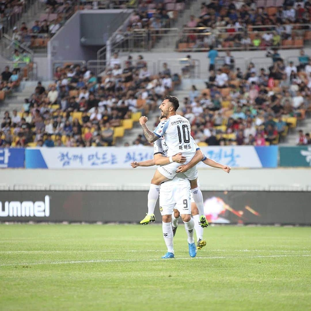 イロアン・ハマドさんのインスタグラム写真 - (イロアン・ハマドInstagram)「Happy for my first @kleague goal 🙏🏽💪🏽」6月23日 21時34分 - jiloan