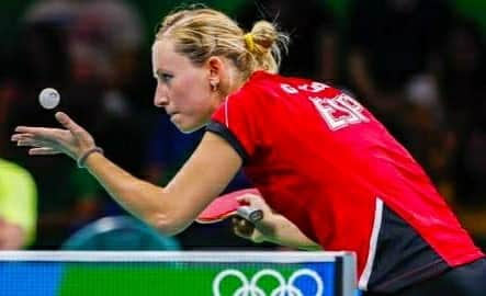 ガリア・ドボラクのインスタグラム：「Happy Olympic Day! What a nice way to celebrate it by qualifying to quarterfinals in mixed doubles here in #Minsk2019 at the #Europeangames 😁 #olympicday @rfetm @olympics @juegosolimpicos」