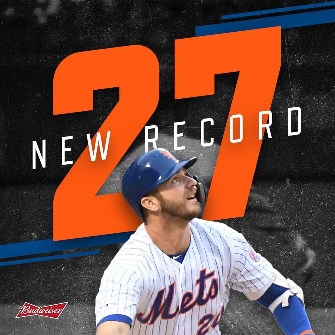 ニューヨーク・メッツさんのインスタグラム写真 - (ニューヨーク・メッツInstagram)「The legend grows. @pistol_pete20 just broke the #Mets rookie home run record in June. 💪」6月24日 4時27分 - mets