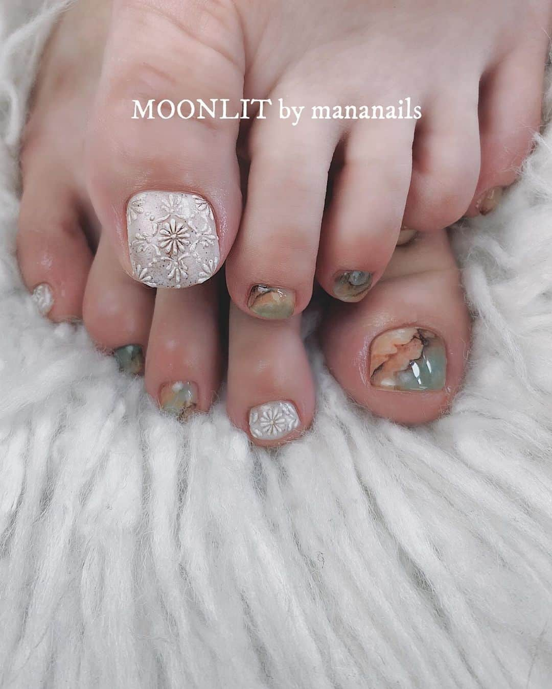 mananailsさんのインスタグラム写真 - (mananailsInstagram)「relief & nature ㅤ ☾120min design」6月24日 7時35分 - mananails