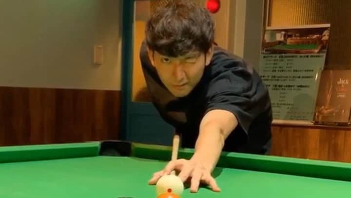 フジテレビアナウンサーのインスタグラム：「🎱 その男、ハスラーにつき。﻿ ﻿ #可憐なキューさばきで﻿ #球はポケットに﻿ #女心は恋のポケットに﻿ #落としてきた男﻿ #生田竜聖﻿ #今回もオトしてます #榎並目線」