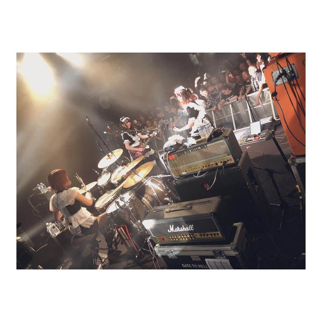 廣瀬茜さんのインスタグラム写真 - (廣瀬茜Instagram)「【WORLD TOUR🌏】 BAND-MAID WORLD DOMINATION TOUR 2019【激動】~gekidou~ June 23th (Sun.) Paris @ Le Trabendo🇫🇷 . Merci pour hier. J'ai passé un très bon moment❣️ . #bandmaid #worldtour #gekidou #paris」6月24日 20時57分 - akane_bandmaid