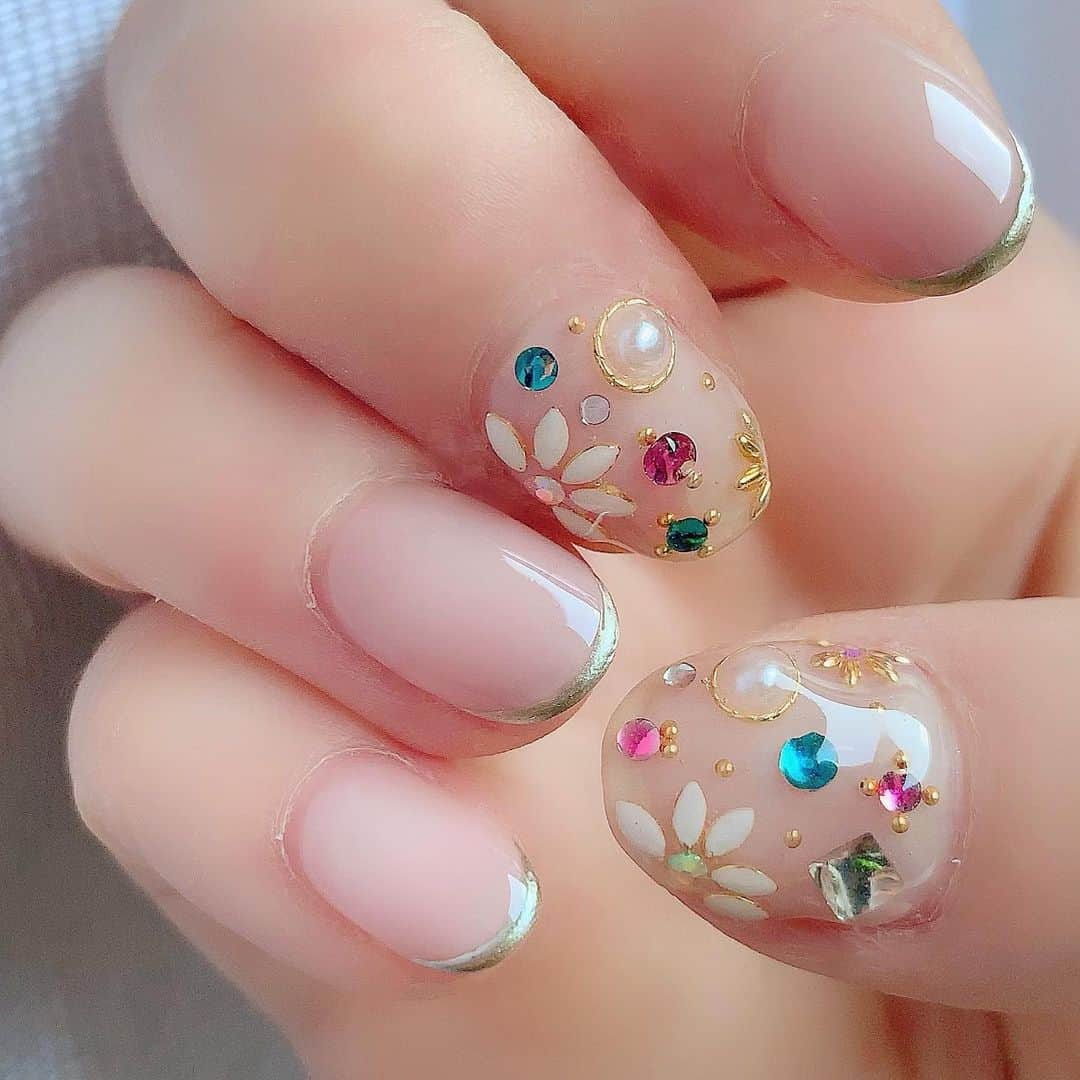 ゆいこ ◡̈♥︎さんのインスタグラム写真 - (ゆいこ ◡̈♥︎Instagram)「◡̈♥︎ ∮ にゅーねいる 💅 ∮ 🔎 @freenail_jpn ∮ ∮ 毎日 指先みて、きゅん、する .｡o♡ ∮ ∮ ∮ ∮ #nail #フレンチネイル #ナチュラルネイル」6月24日 12時58分 - yuiko__h