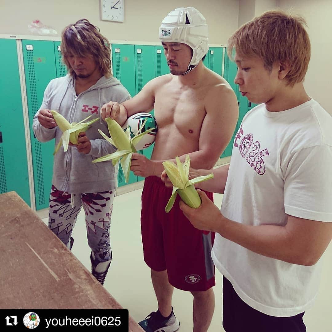 磯部正文さんのインスタグラム写真 - (磯部正文Instagram)「新日本プロレス  YOHくんのブログ  ありがとう🌽 棚橋くん、田口さんもありがとうございます🌽 いい潮風ふかせます☆  #Repost @youheeei0625 (@get_repost) ・・・ アメブロを更新いたしました☆  #huskingbee」6月24日 16時07分 - masafumiisobe