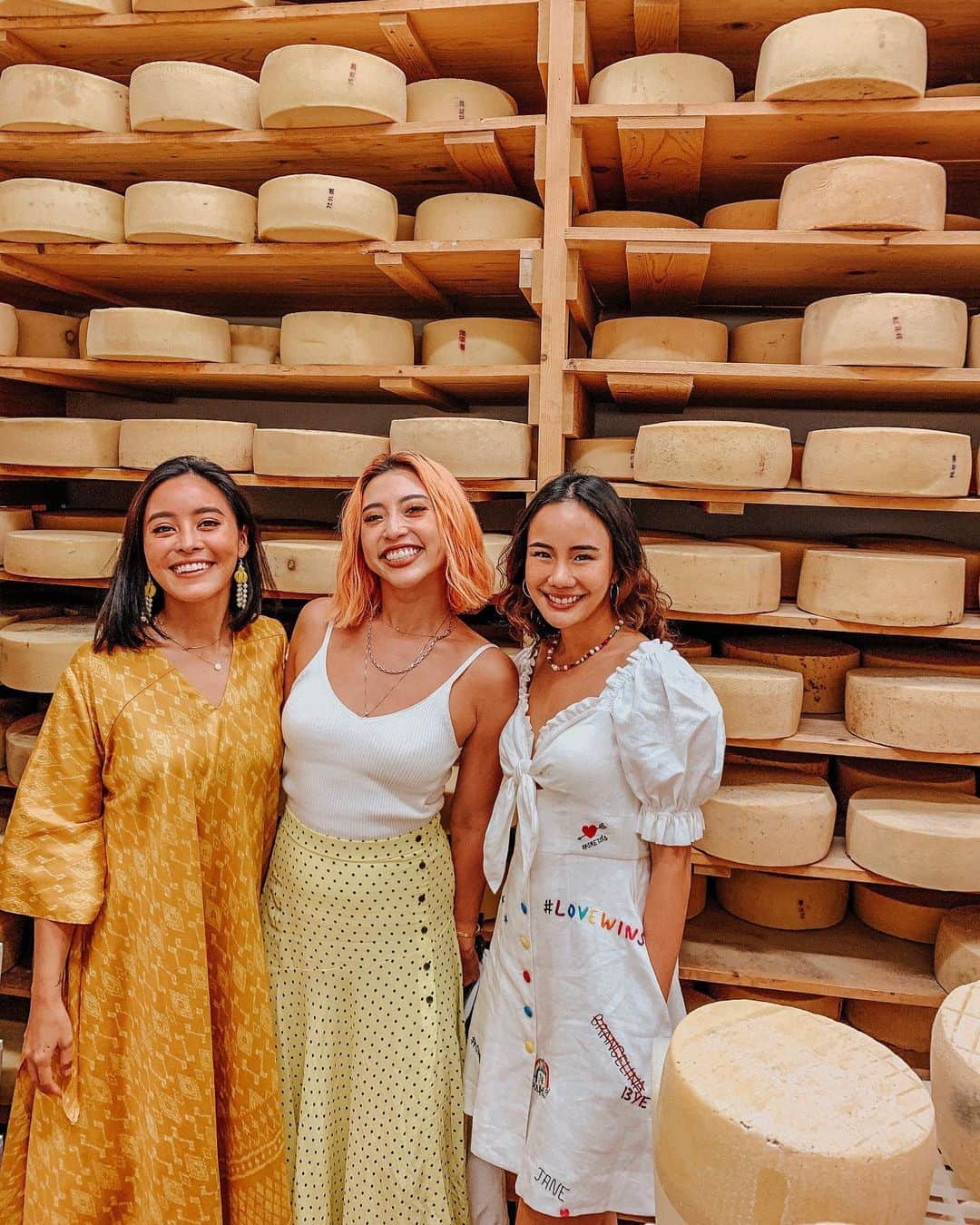 植野有砂さんのインスタグラム写真 - (植野有砂Instagram)「Say cheeeeeese 🧀❤️ we went to @mljekaralatus for cheese tasting 🤩 ugh I miss these girls @pearypie @notep 😩💗クロアチアでチーズテイスティングをしたよ！後ろは全部チーズ🧀！！ #shareistria #croatia #クロアチア」6月24日 16時29分 - alisaueno