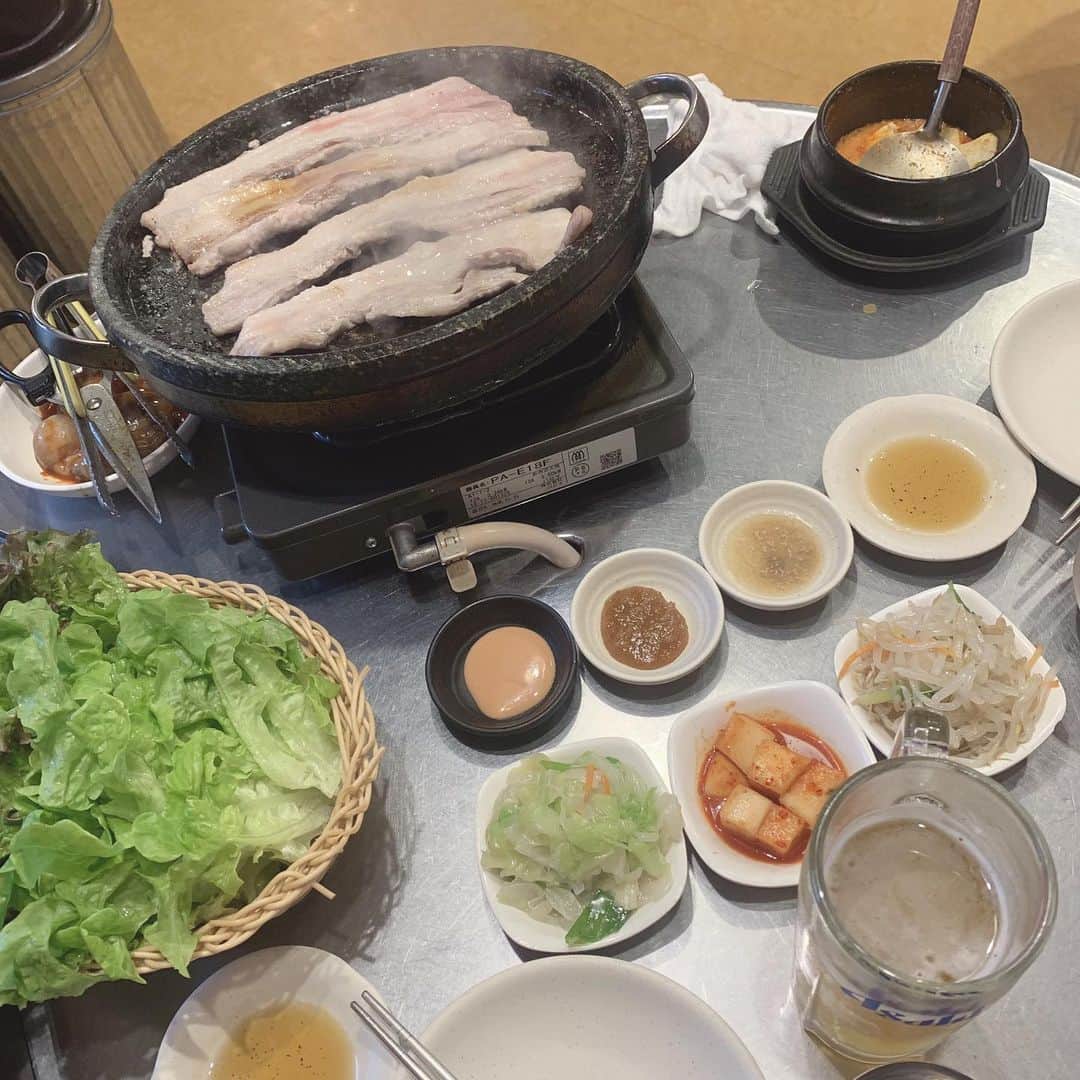 鏑木梨奈のインスタグラム：「. . サムギョプサル♡ .」